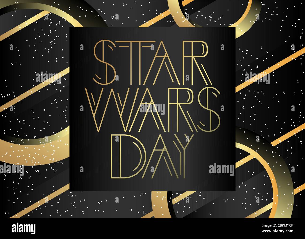 Art Deco Star Wars Day text (May 4). Decorative greeting card, sign with  vintage letters Stock Vector Image & Art - Alamy