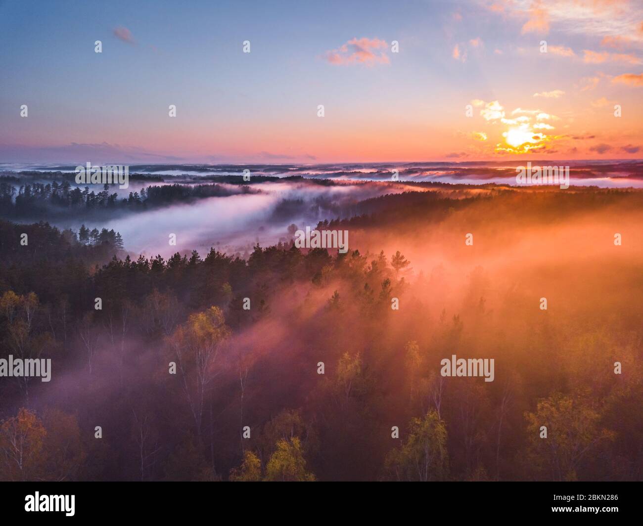 Aerial fog mist dramatic sky hi-res stock photography and images - Alamy