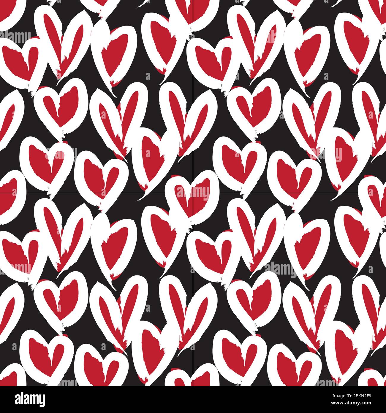 Heart shaped Valentine’s Day seamless pattern background for fashion ...