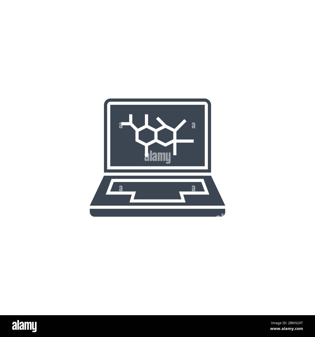 Computer Diagnostic related vector glyph icon. Stock Vector