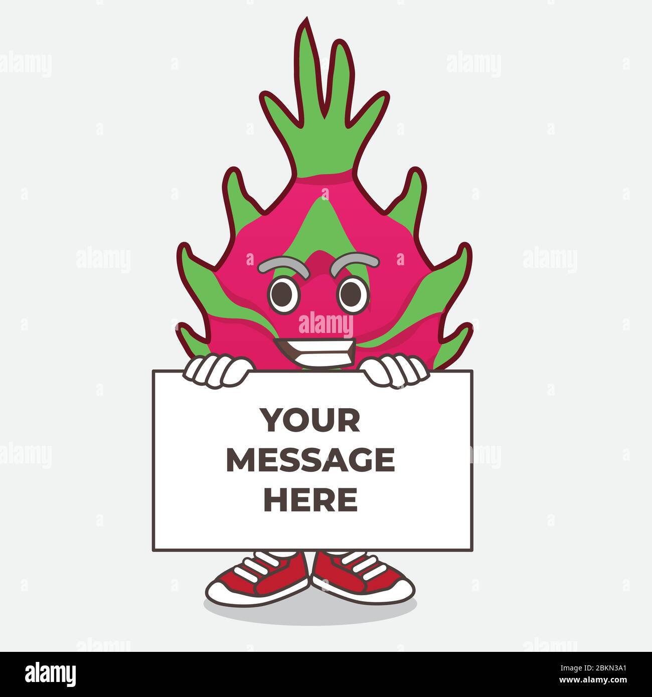 An illustration of Dragon Fruit cartoon mascot character with funny face  hides behind a board Stock Vector Image & Art - Alamy