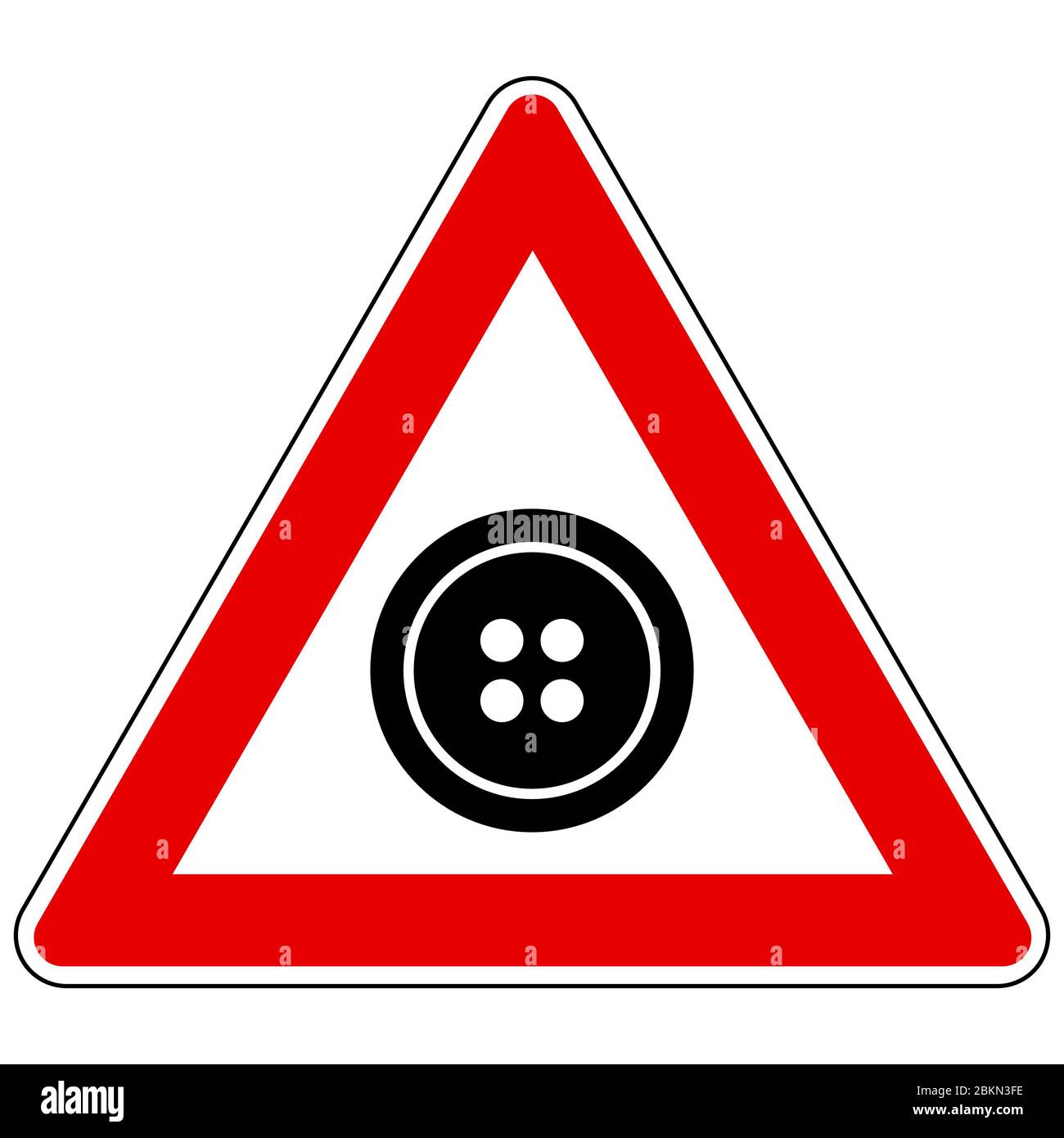 Button and attention sign Stock Photo - Alamy