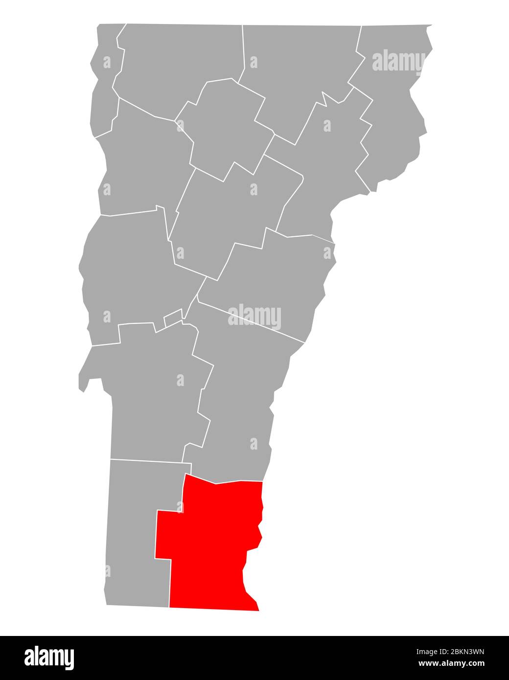 Map of Windham in Vermont Stock Photo Alamy