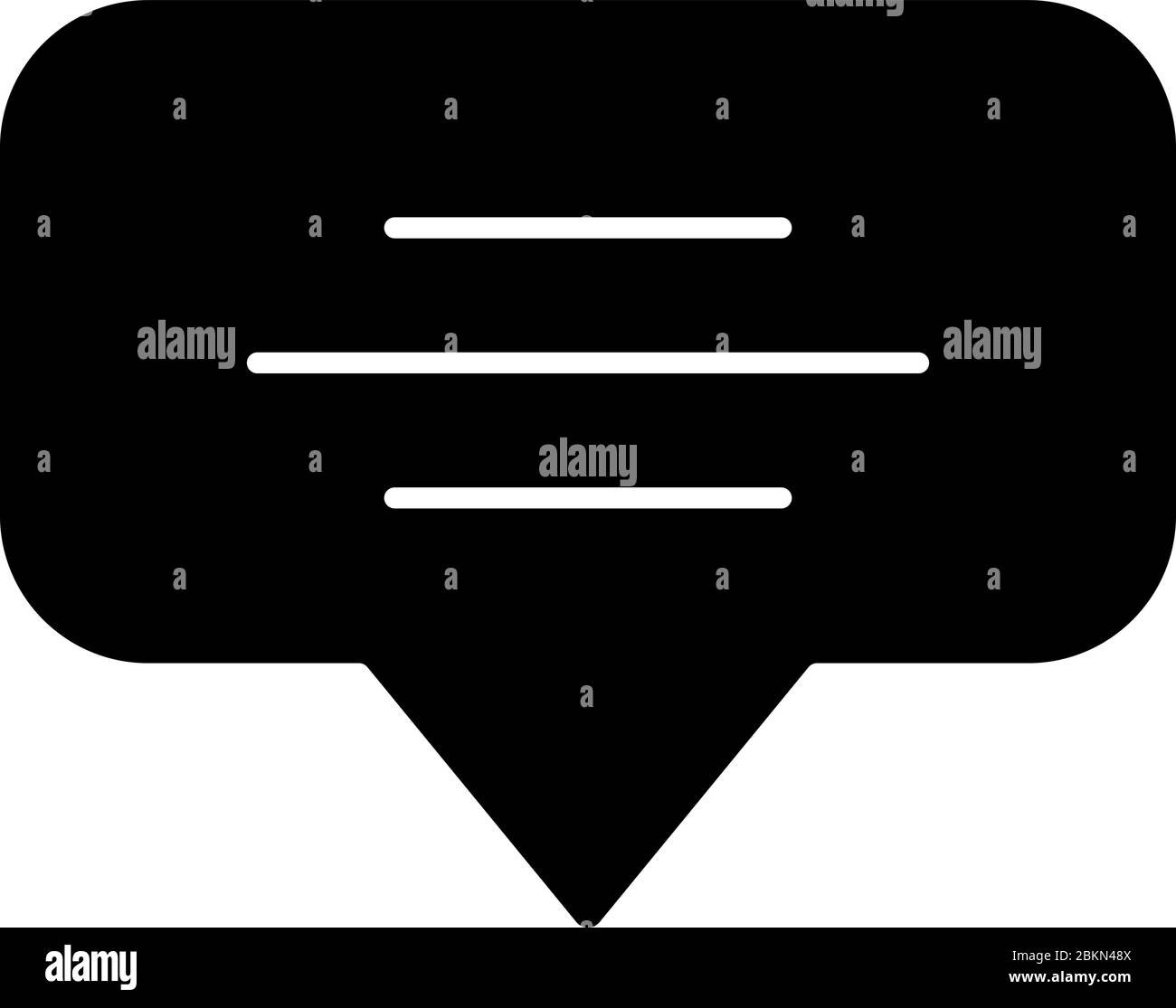 Speech bubble black glyph icon Stock Vector Image & Art - Alamy
