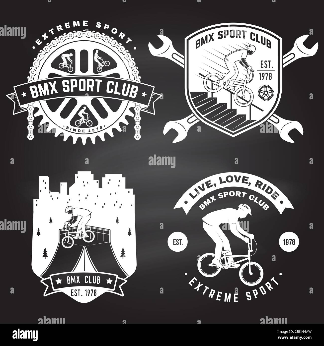 Bmx Extreme Sport Club Badge Vector Concept For Shirt Logo Print