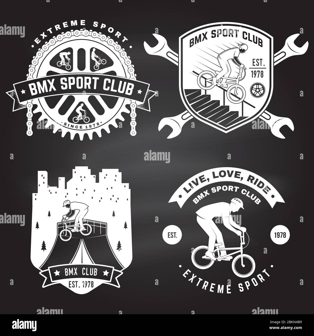 Bmx on ramp Stock Vector Images - Alamy