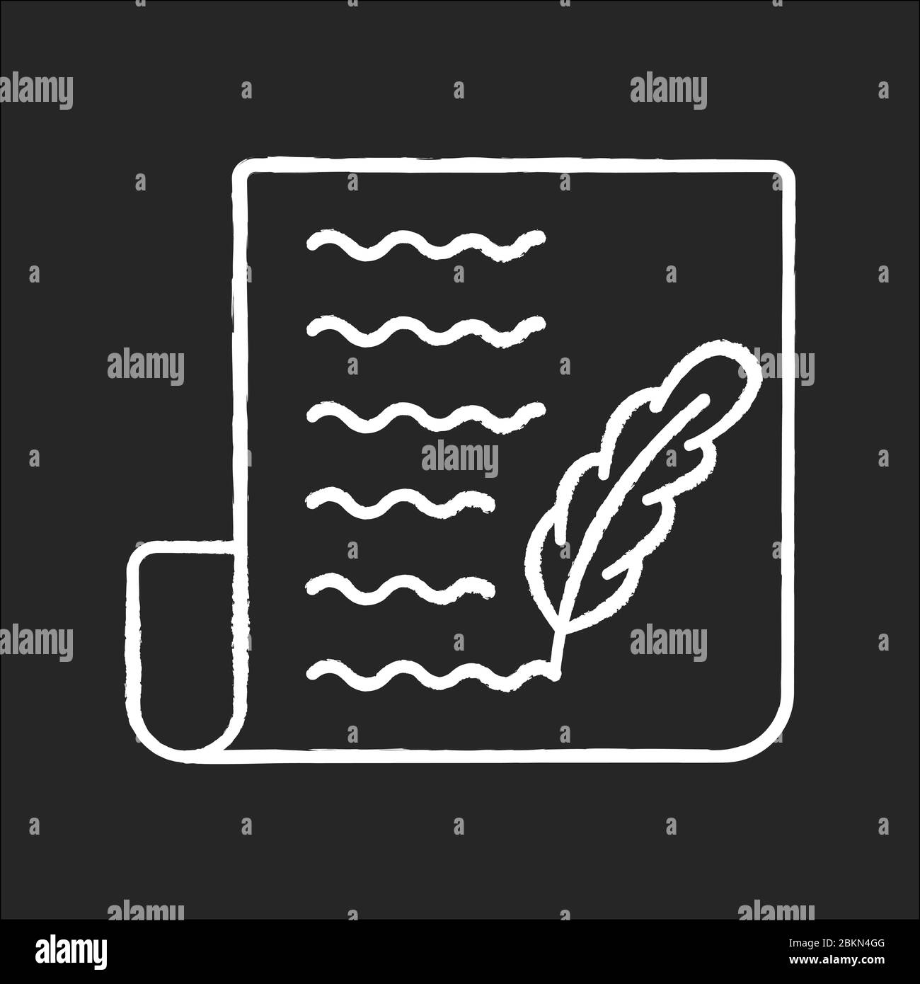Blog chalk white icon on black background Stock Vector Image & Art - Alamy