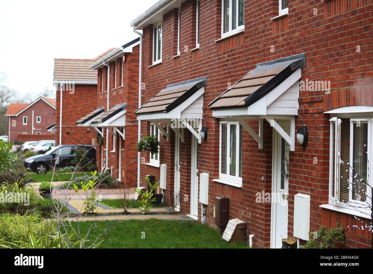 A selection of Pennyfarthing Homes developments in the New Forest, Hampshire, UK. Stock Photo