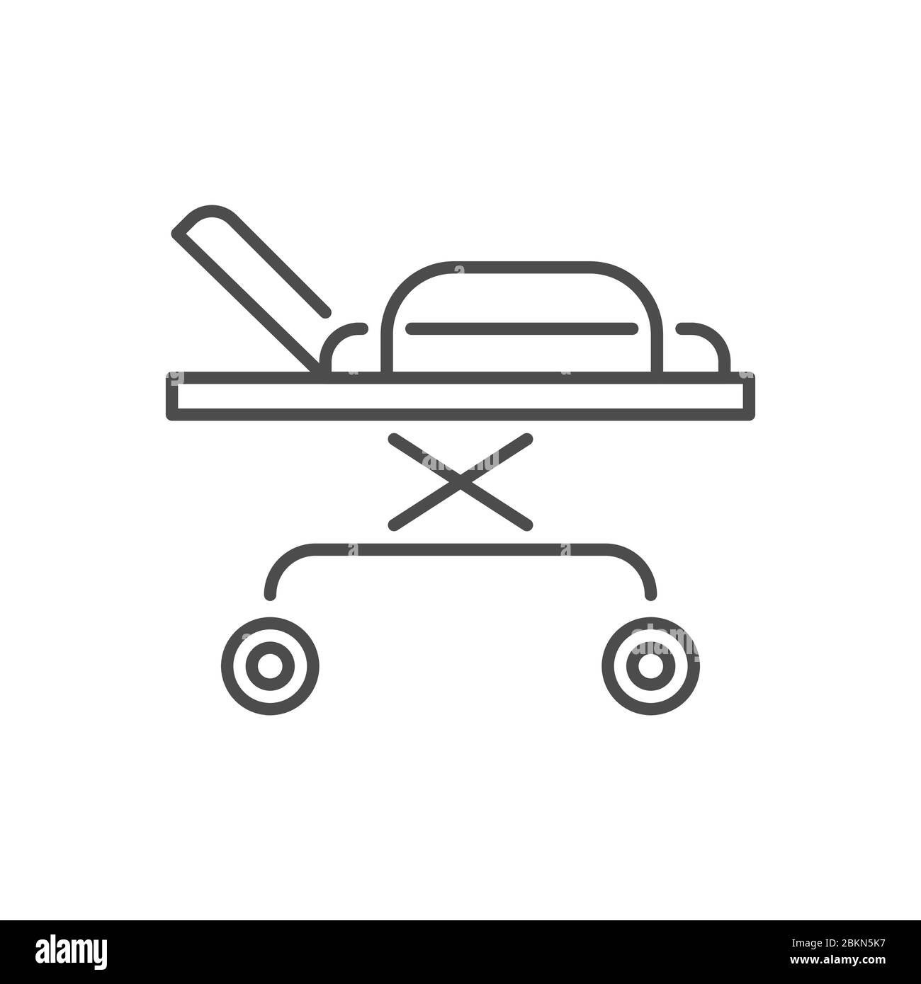 Hospital bed related vector thin line icon Stock Vector Image & Art - Alamy