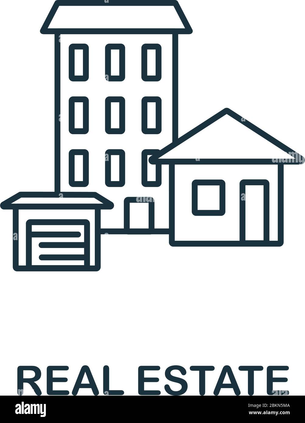 Real Estate icon. Line style symbol from real estate icon collection ...
