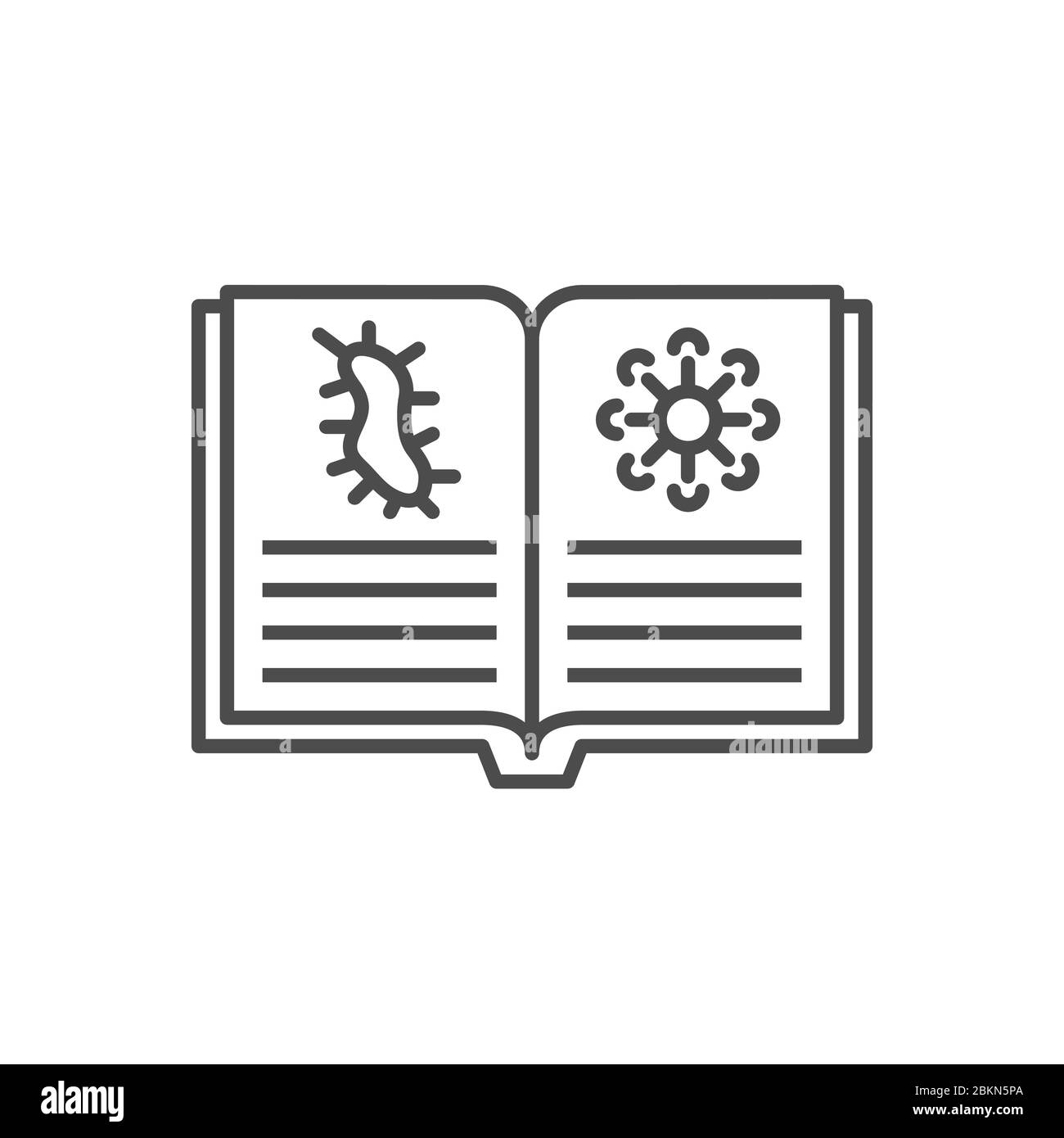 Knowledge of virology vector thin line icon Stock Vector