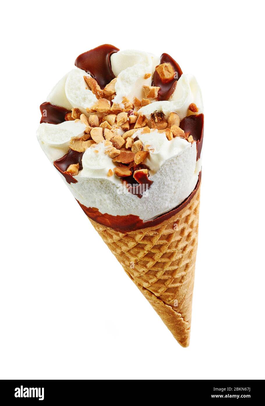 ice cream cone isolated on white background Stock Photo - Alamy