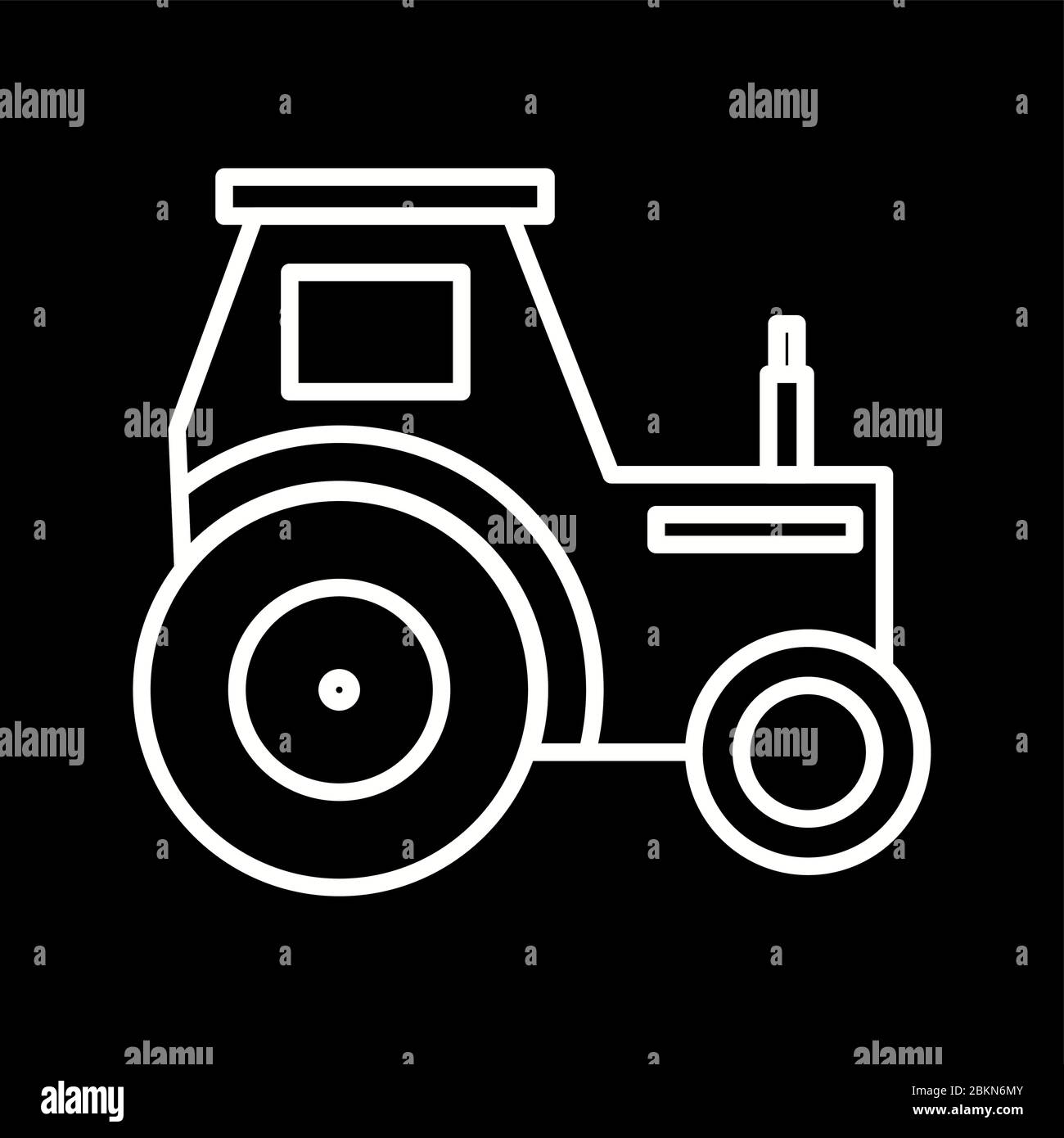 Beautiful Tractor Vector line icon Stock Vector Image & Art - Alamy