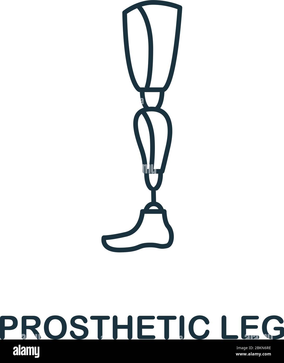 Leg Protrusion icon. Simple line element Leg Protrusion symbol for templates, web design and infographics Stock Vector