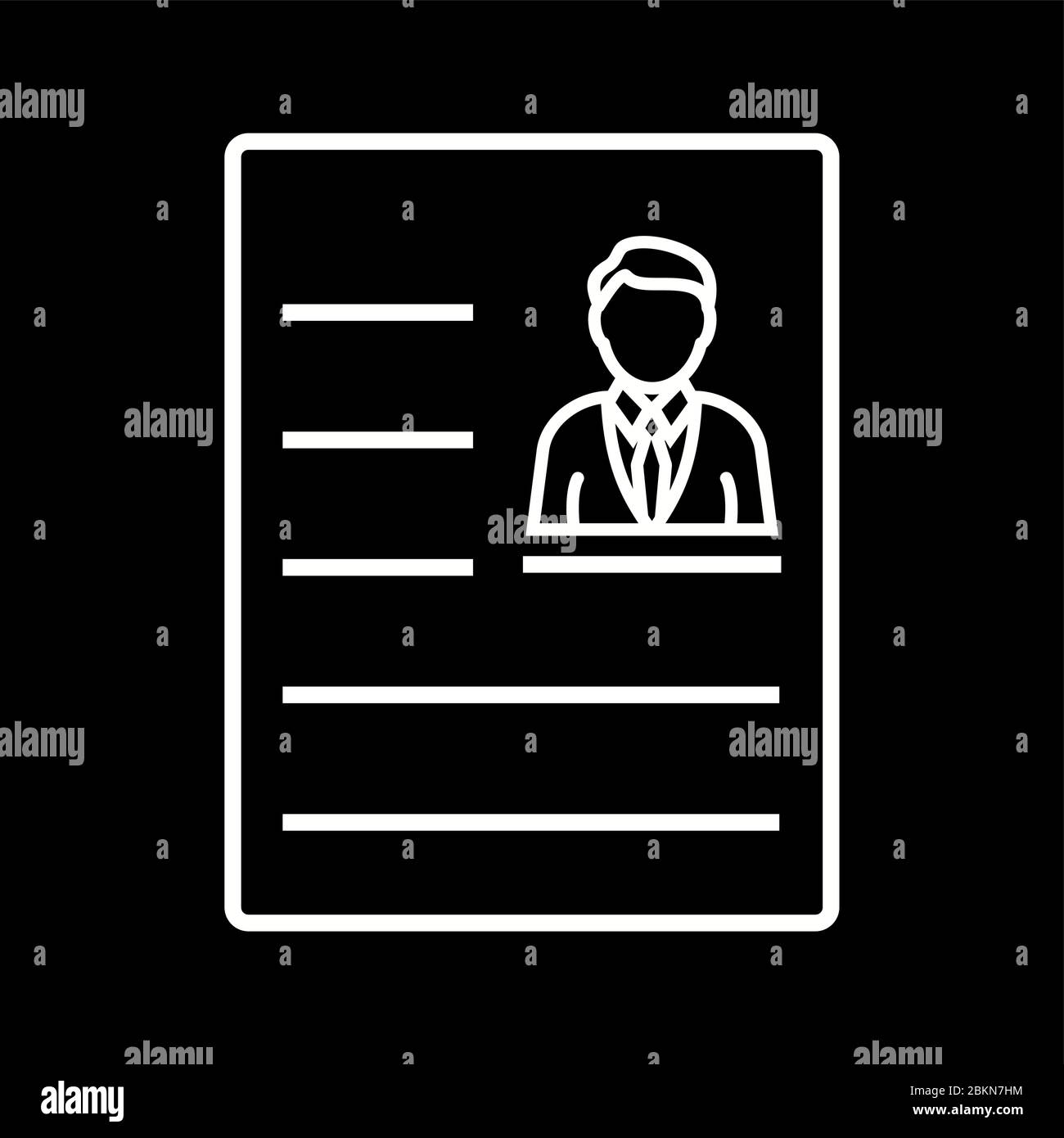 Beautiful CV Vector line icon Stock Vector Image & Art - Alamy