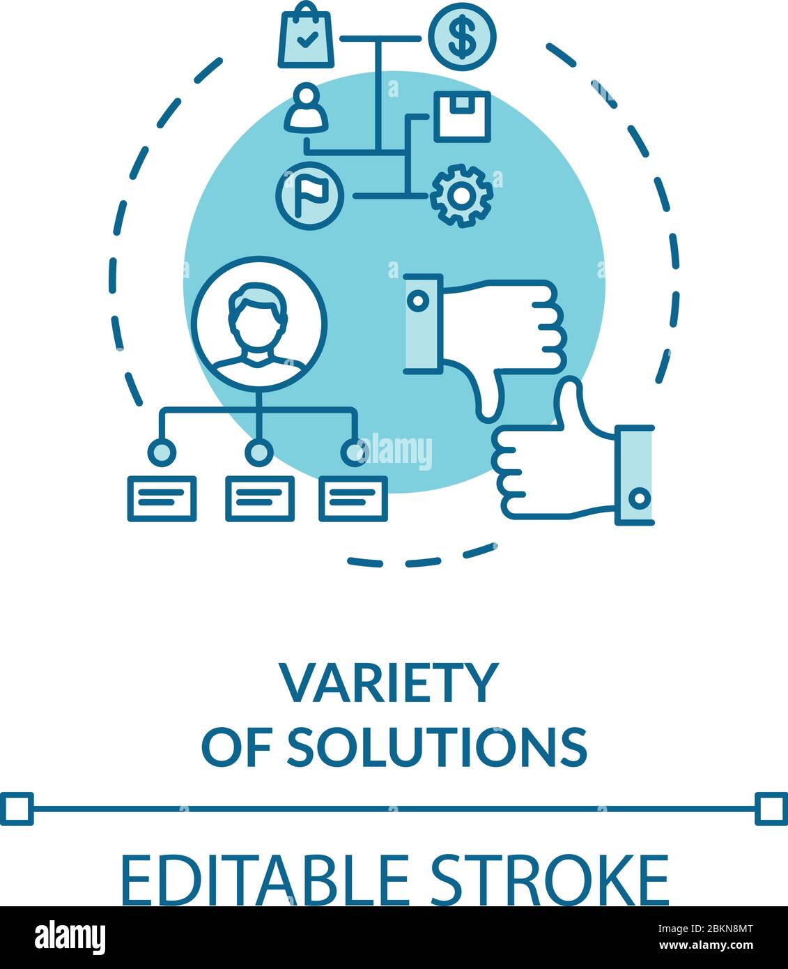 Variety of solutions concept icon Stock Vector Image & Art - Alamy