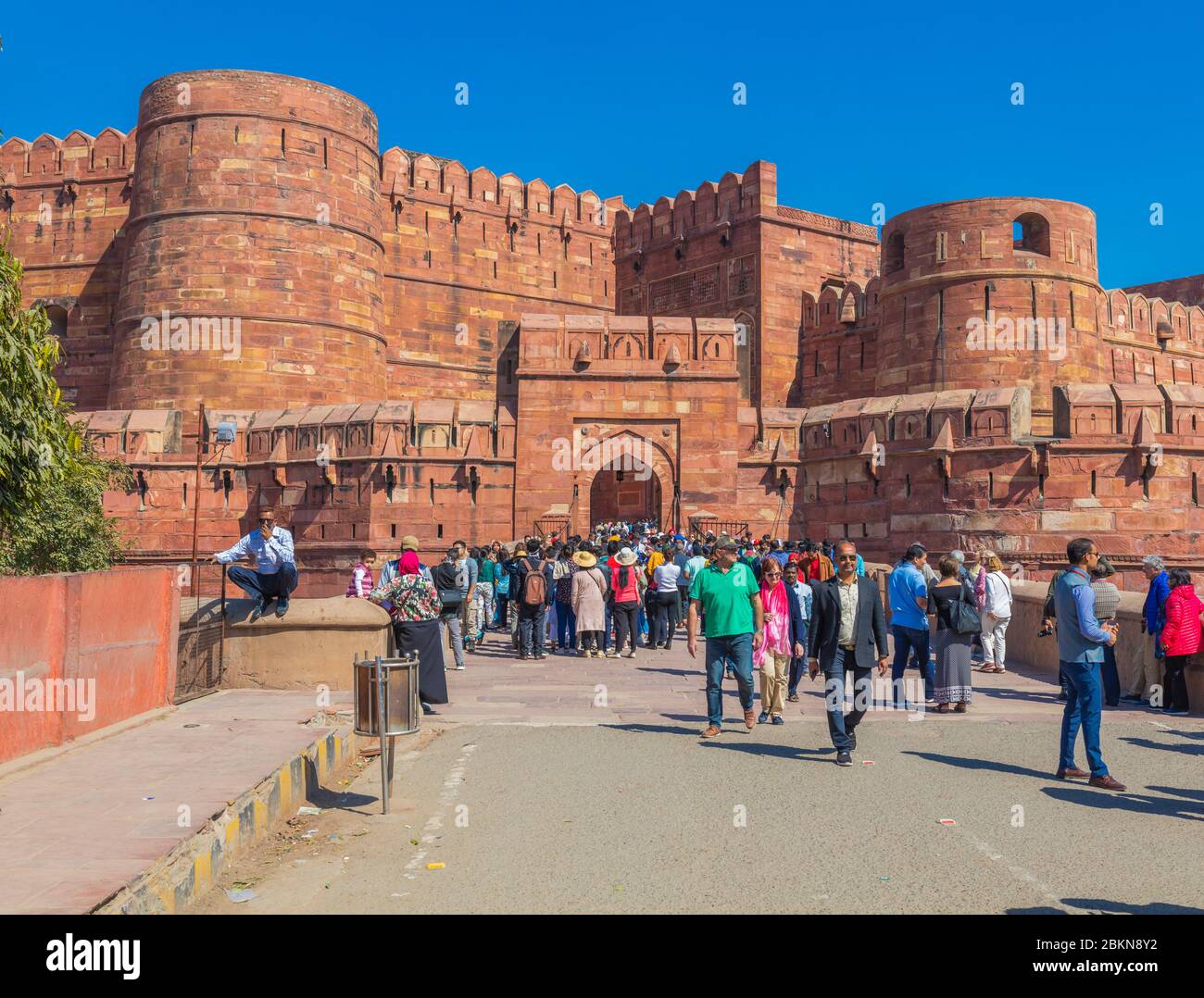 Entrance to Agra Fort, Agra, Uttar Pradesh, India Stock Photo Alamy
