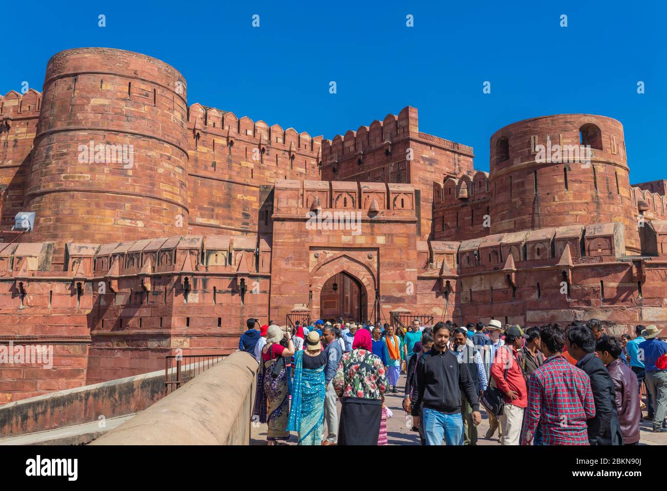 Entrance to Agra Fort, Agra, Uttar Pradesh, India Stock Photo Alamy