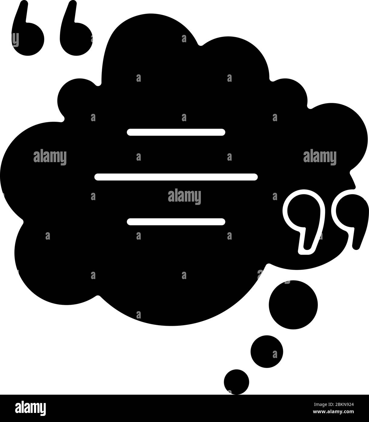 Quotation mark bubble icon quotes Black and White Stock Photos & Images ...