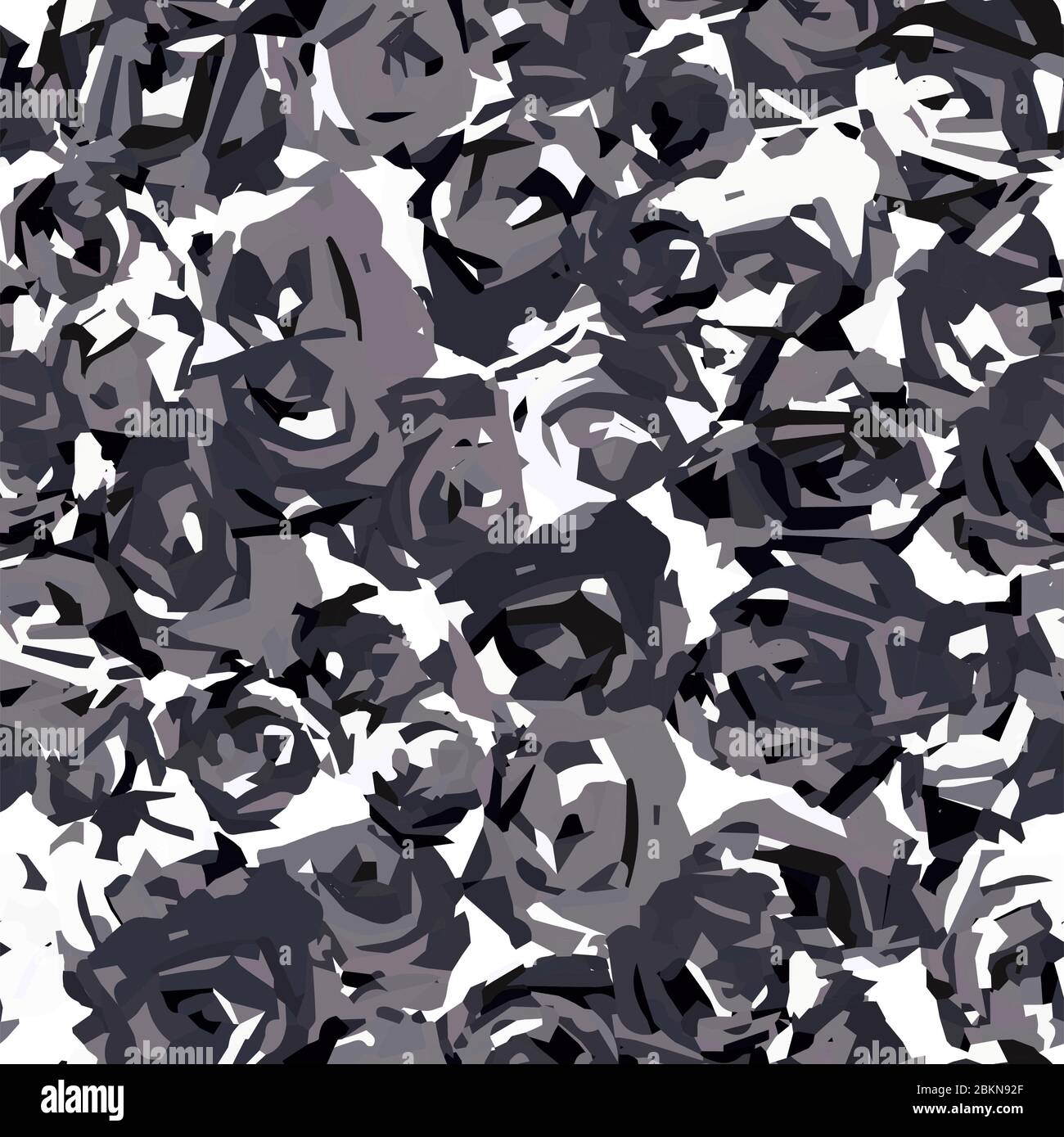  Seamless Camo Black Gray and White Camouflage Pattern