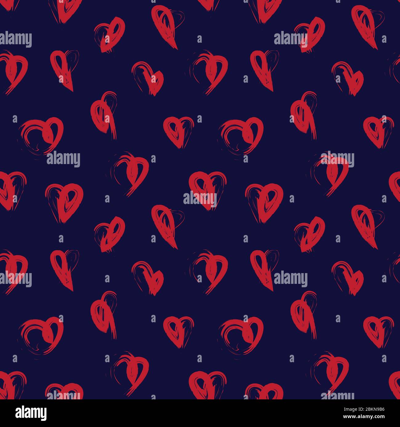 Heart shaped Valentine’s Day seamless pattern background for fashion ...