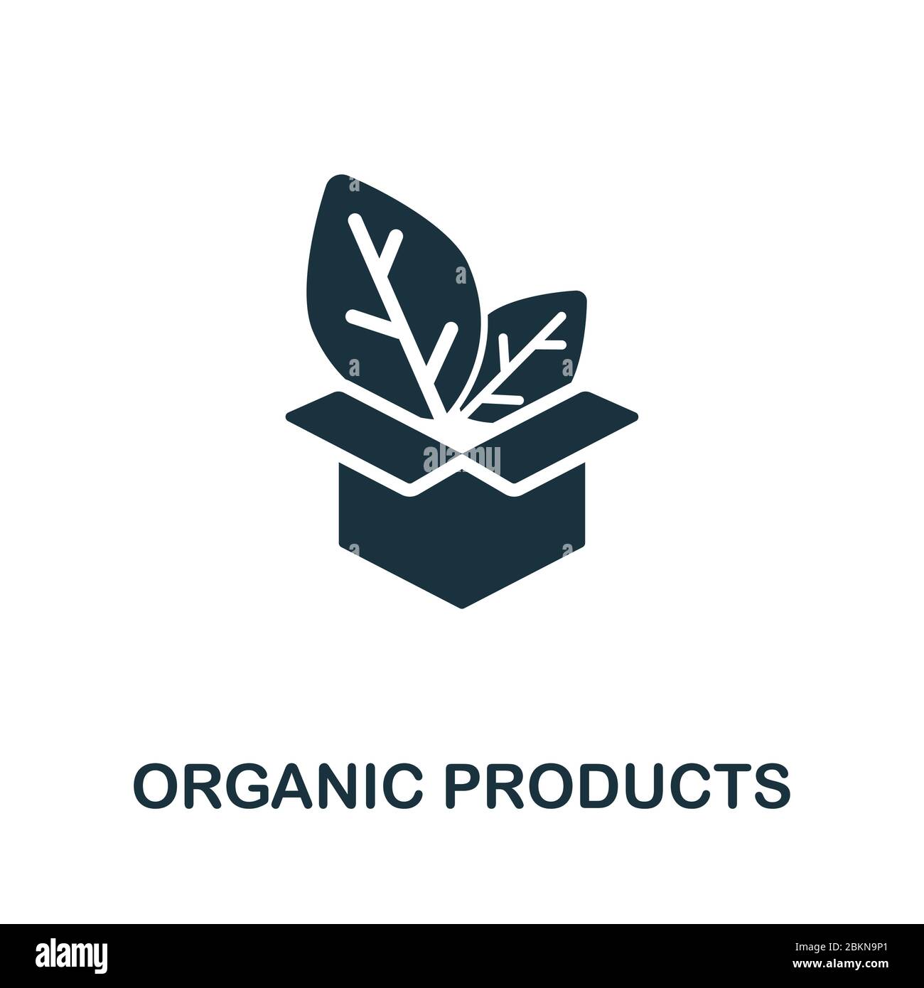 Organic Products icon from organic farming collection. Simple line Organic Products icon for templates, web design and infographics Stock Vector