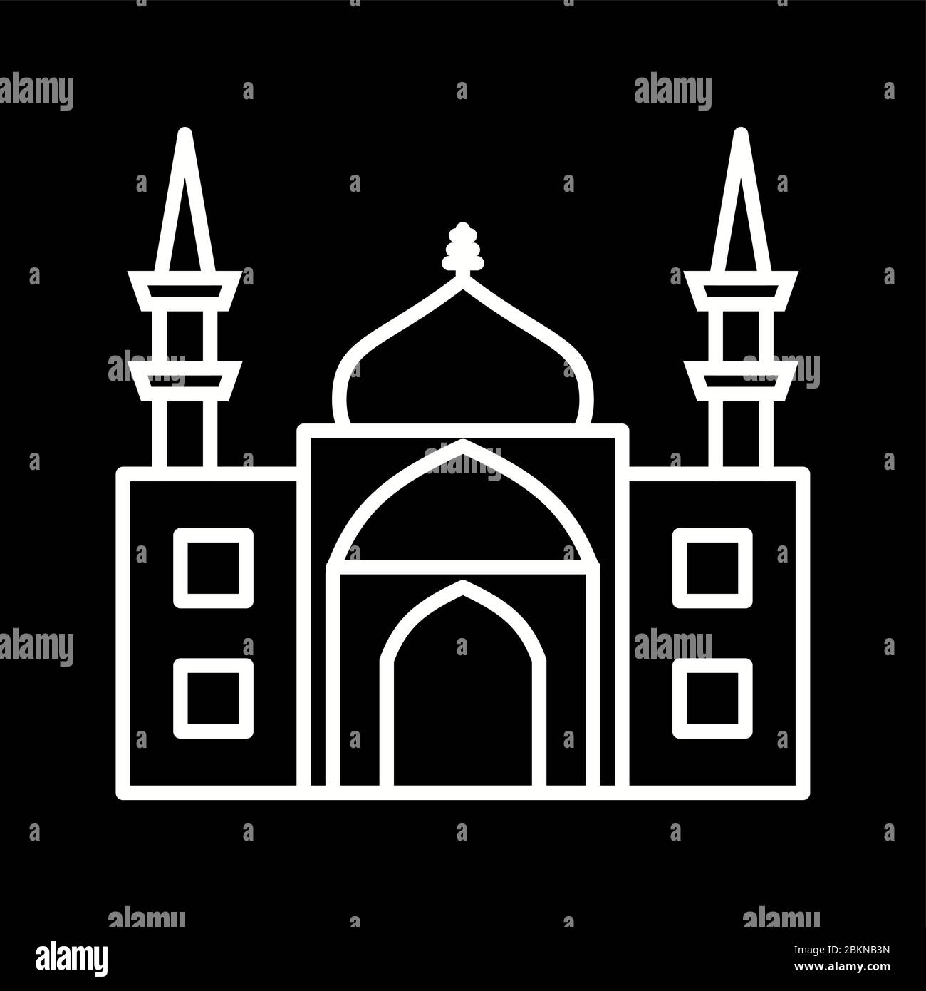Beautiful mosque Vector line icon Stock Vector Image & Art - Alamy
