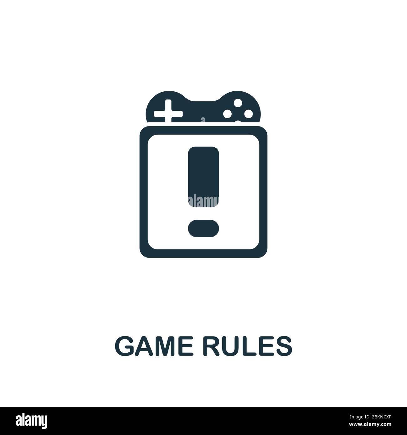 Game Rules icon from video games collection. Simple line Game Rules icon for templates, web design and infographics Stock Vector