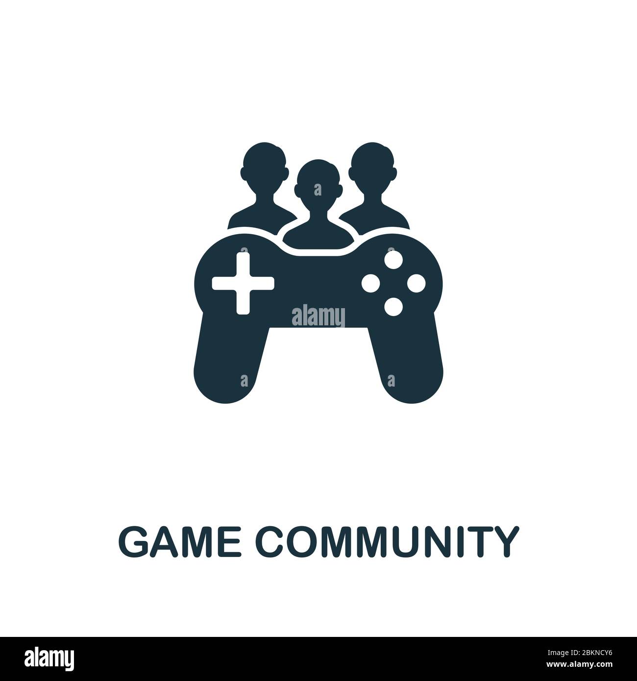 Game Community icon from video games collection. Simple line Game Community icon for templates
