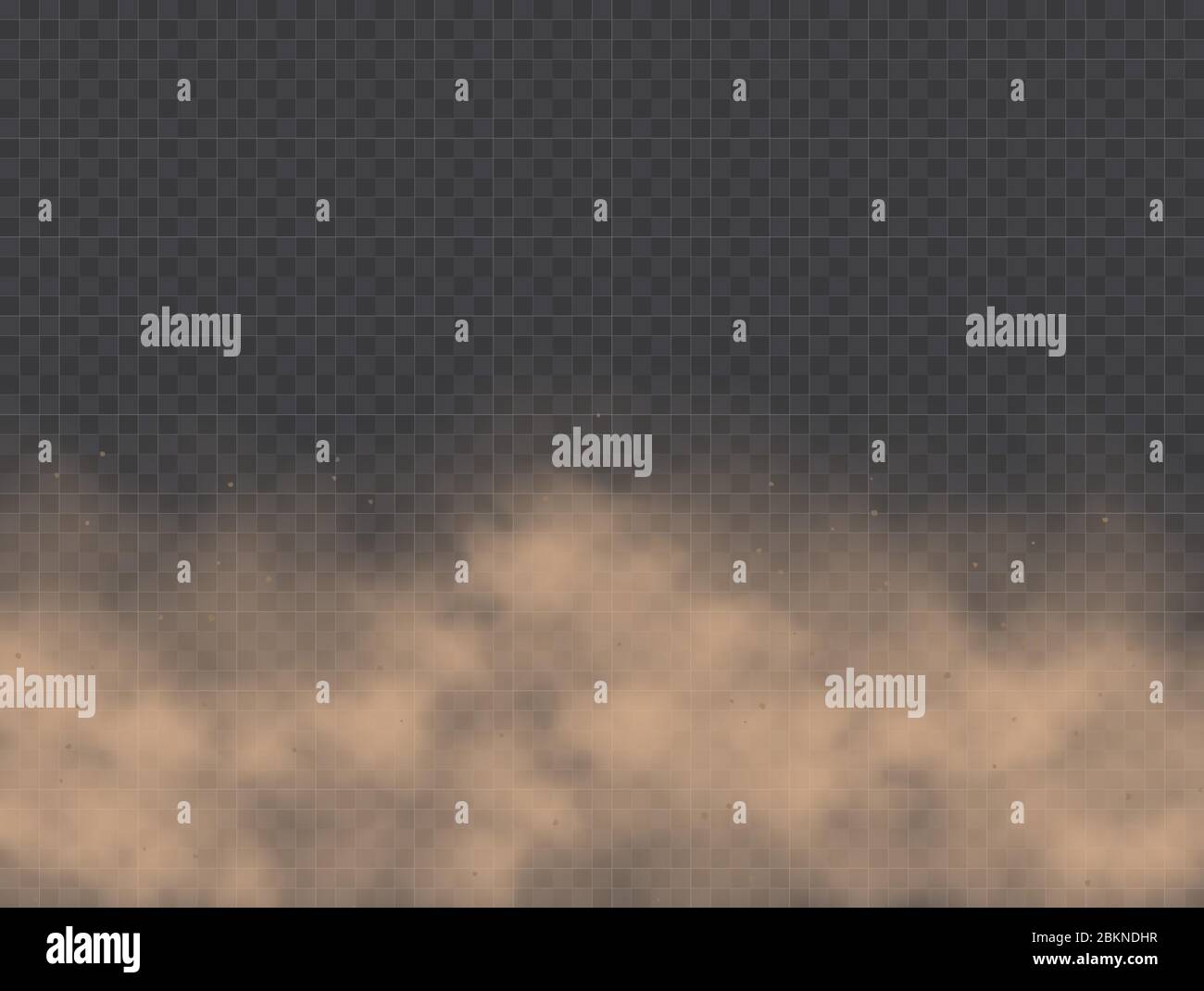 Dust cloud, road dirt, brown sandstorm explosion in desert concept ...