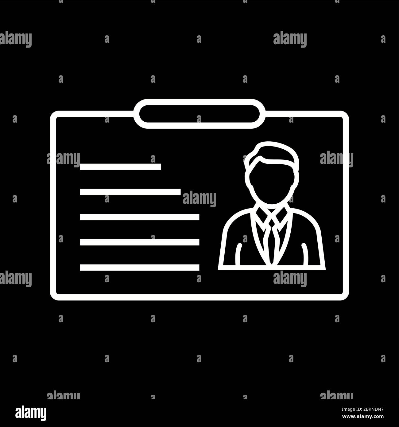 Beautiful ID card Vector line icon Stock Vector Image & Art - Alamy