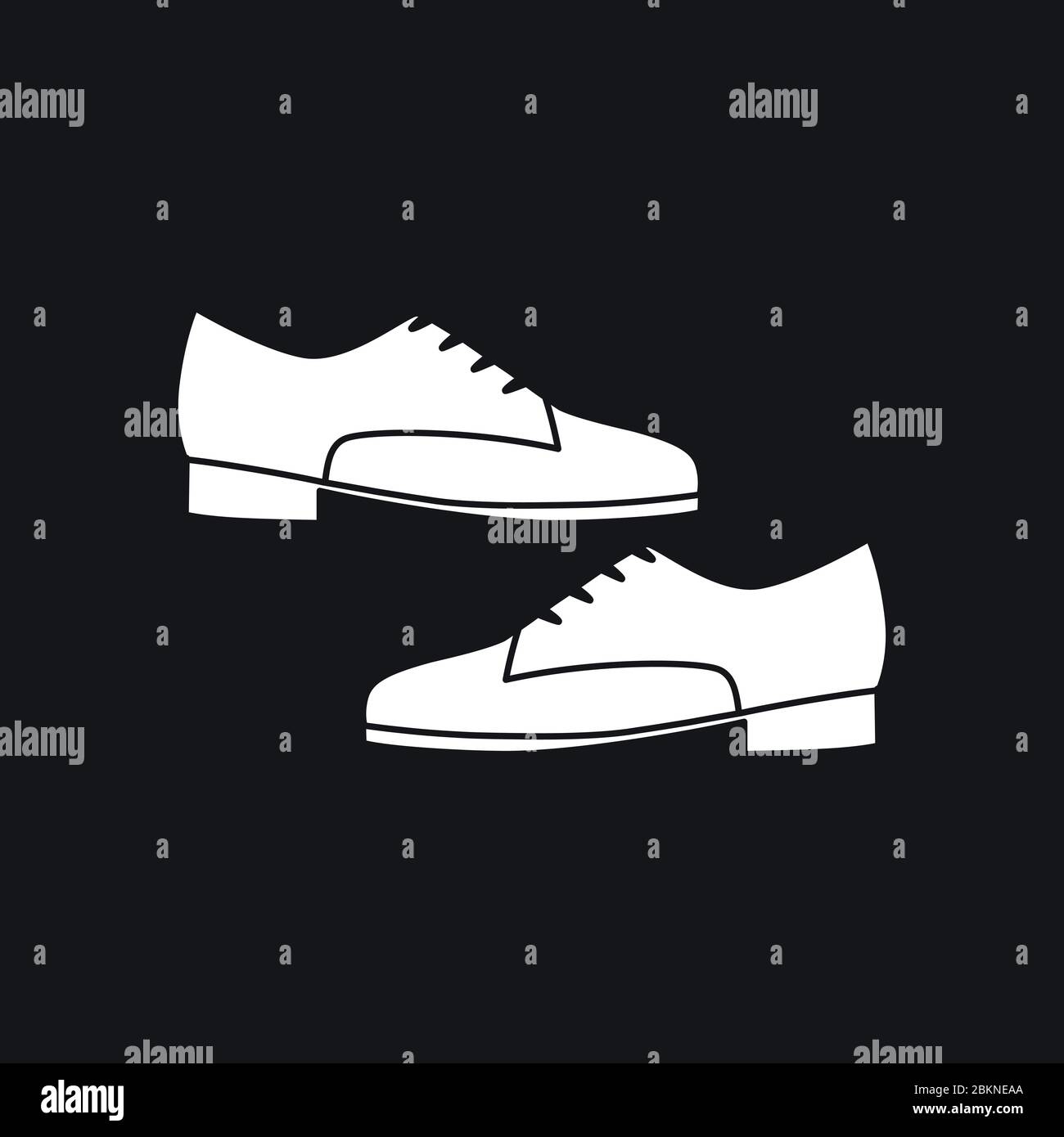 Oxfords icon. Oxford shoes flat vector symbol, sign, illustration Stock ...