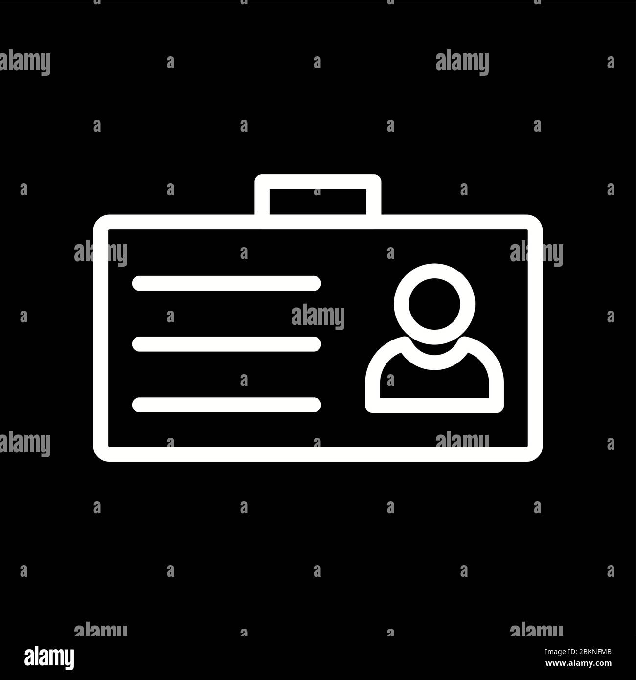 Beautiful Id card vector line icon Stock Vector Image & Art - Alamy