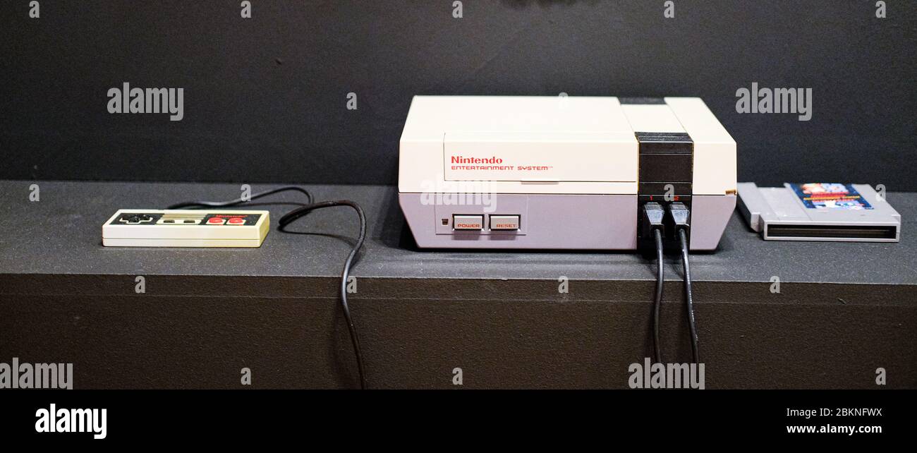 Old Nintendo Entertainment System Stock Photo