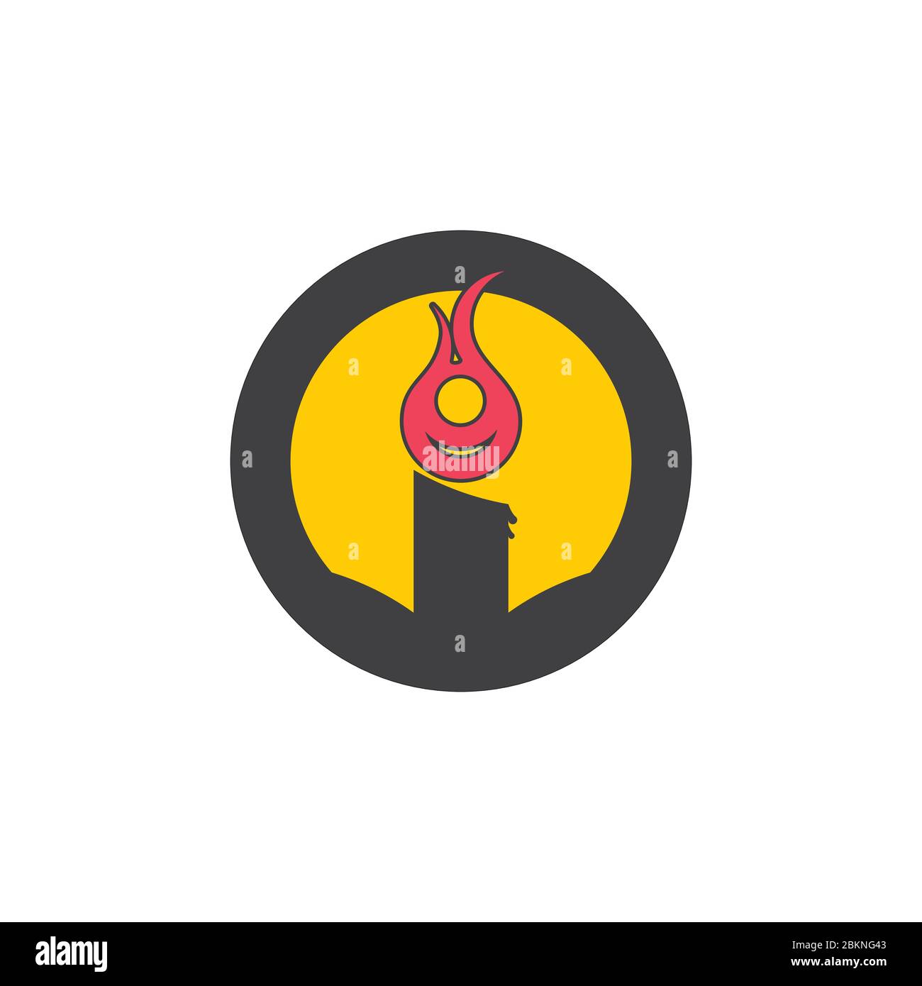 simple candle light logo vector Stock Vector