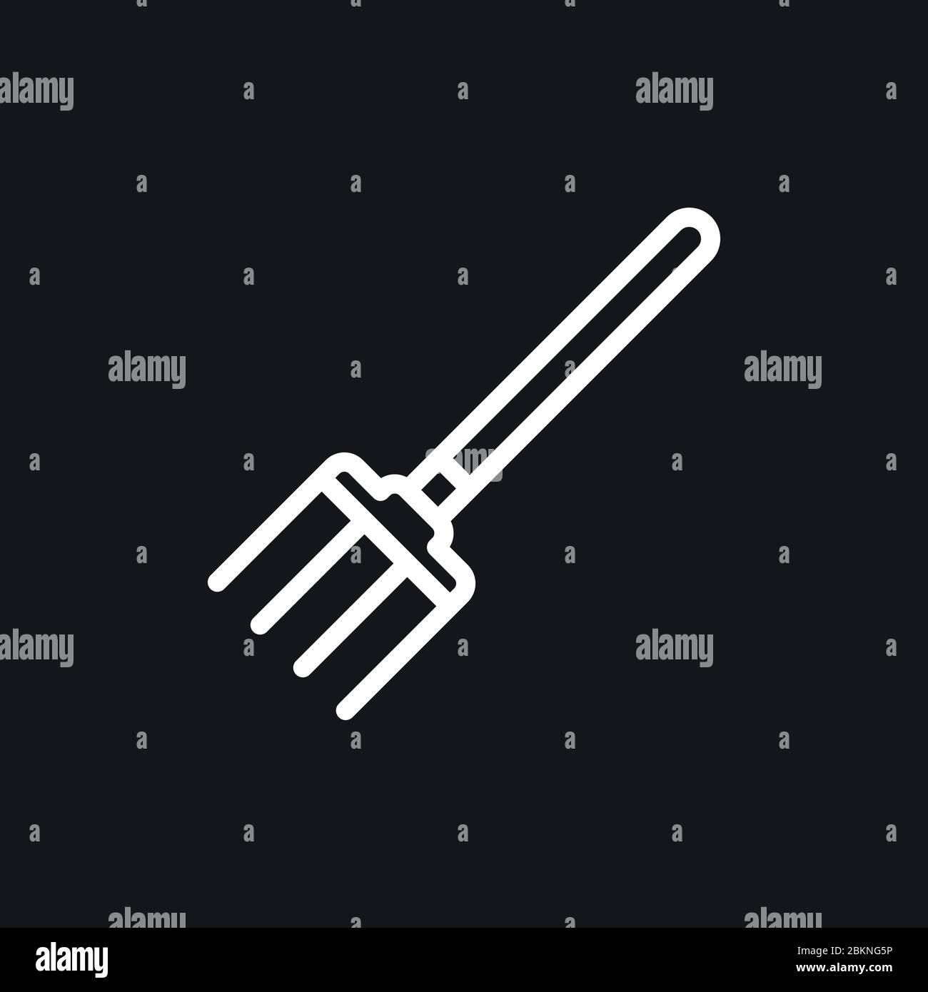 Pitchfork icon in flat style isolated on background. For your design