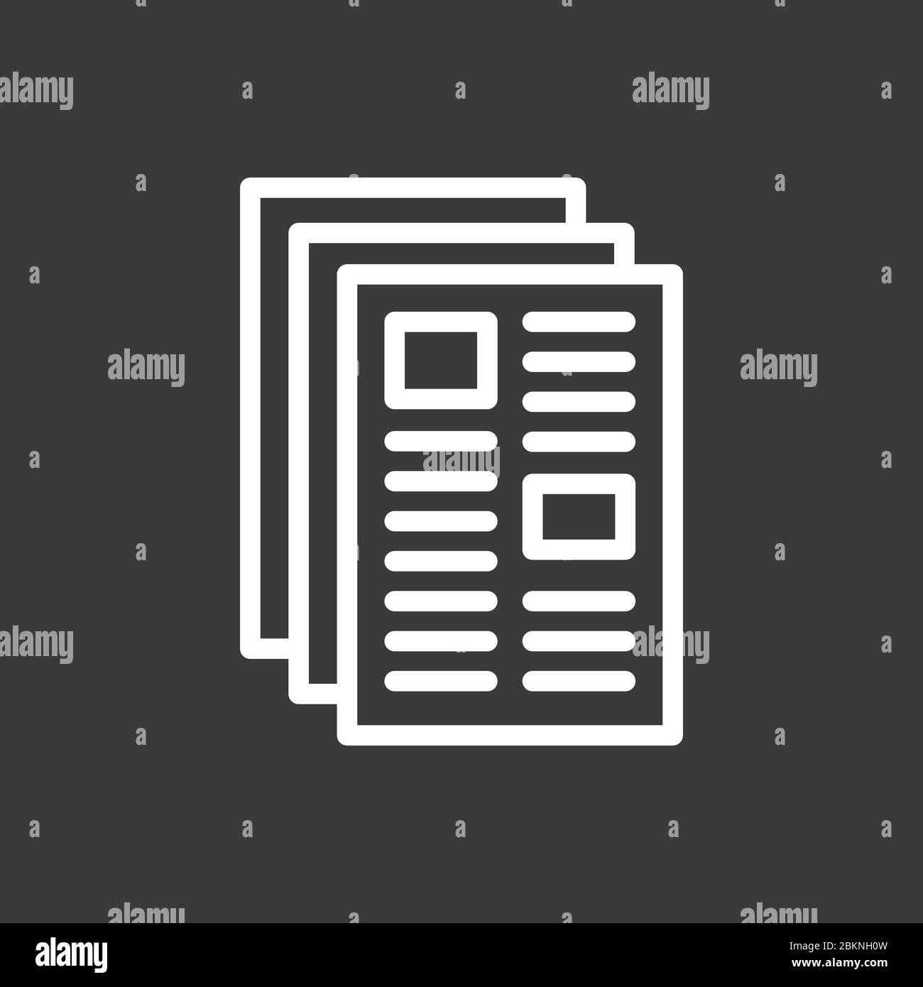 Newspaper icon vector symbol of news flat design stock vector image