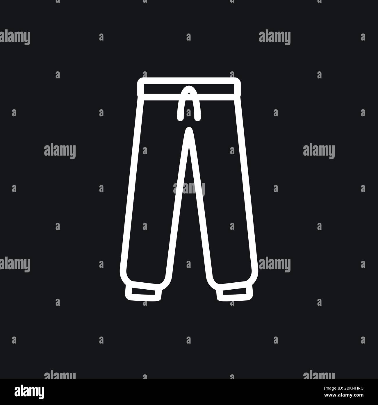 Pants icon. solid fill vector icons set as flat icons Stock Vector