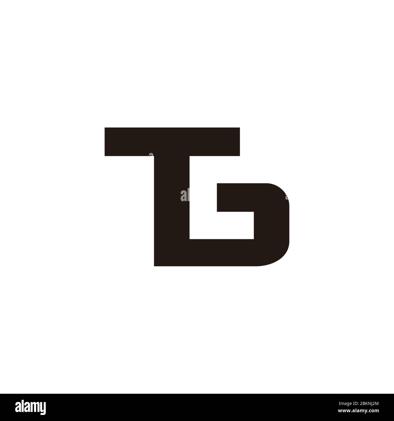 letter tg simple geometric line symbol logo vector Stock Vector Image ...