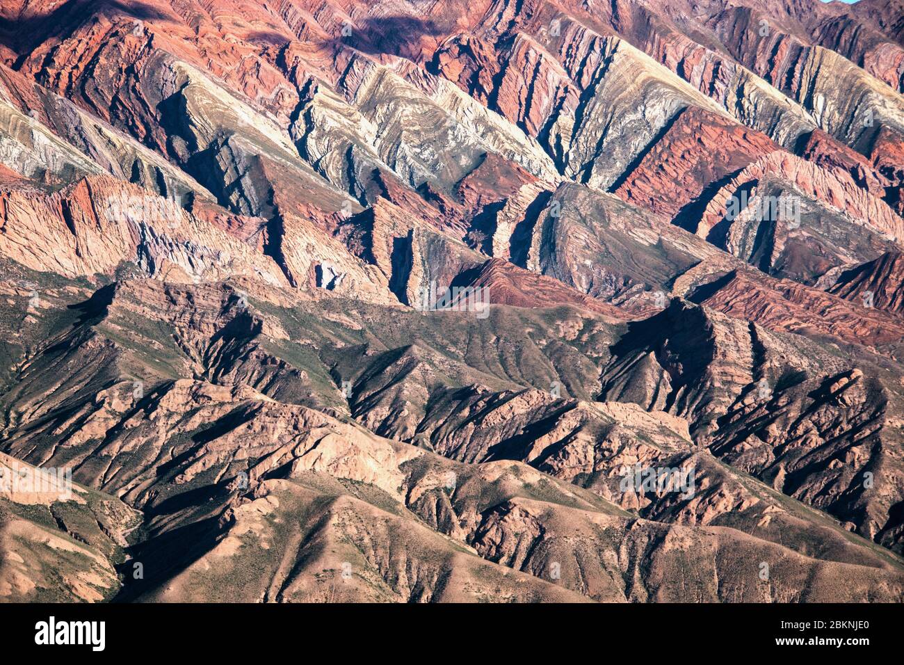 Serrania del Hornocal, Cerro de los 14 colores, Salta Province, Jujuy, Northwest Argentina Stock Photo