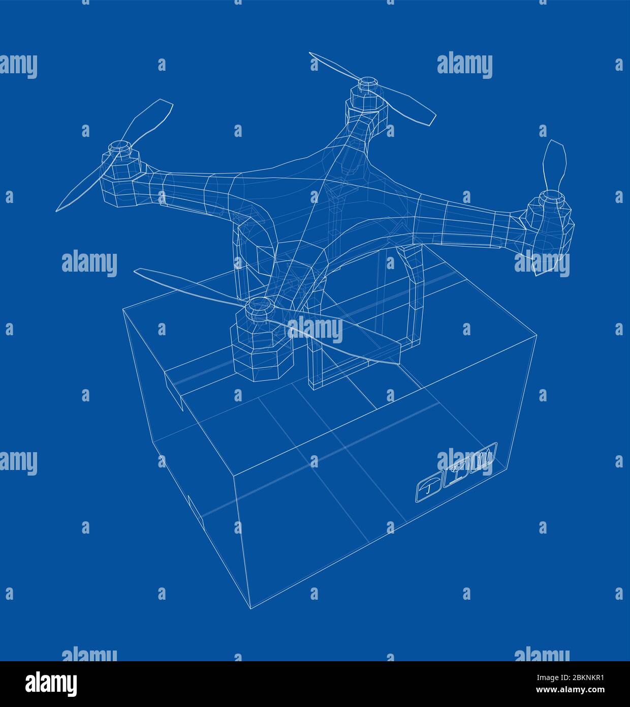 Delivery drone concept outline. Vector Stock Vector Image & Art - Alamy
