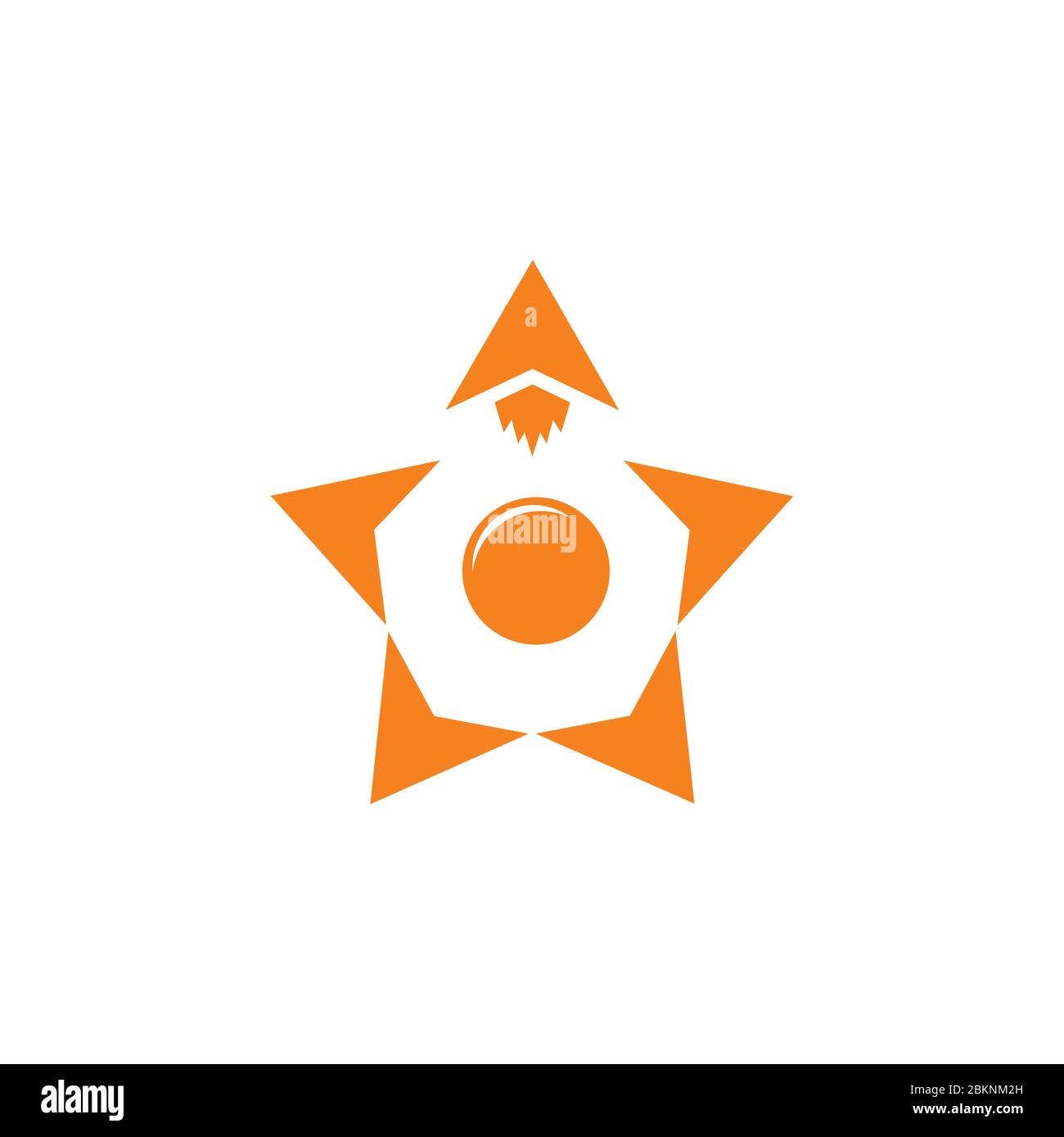 star space ship movement design logo vector Stock Vector