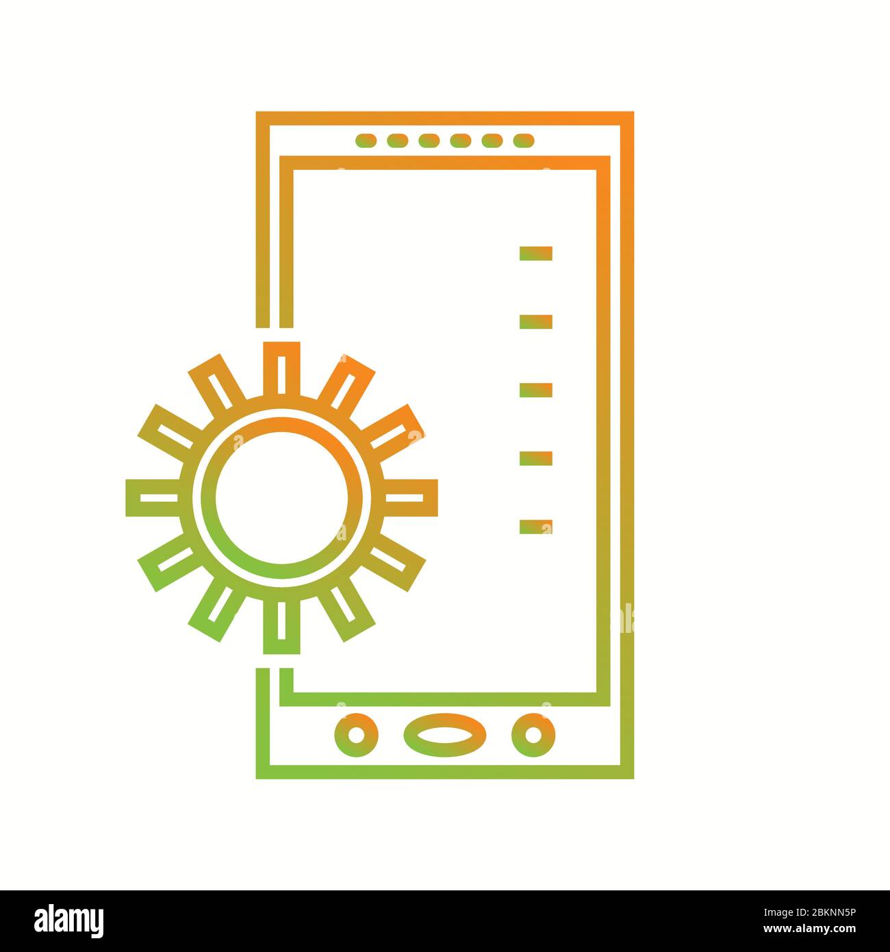 Beautiful Mobile settings vector line icon Stock Vector Image & Art - Alamy