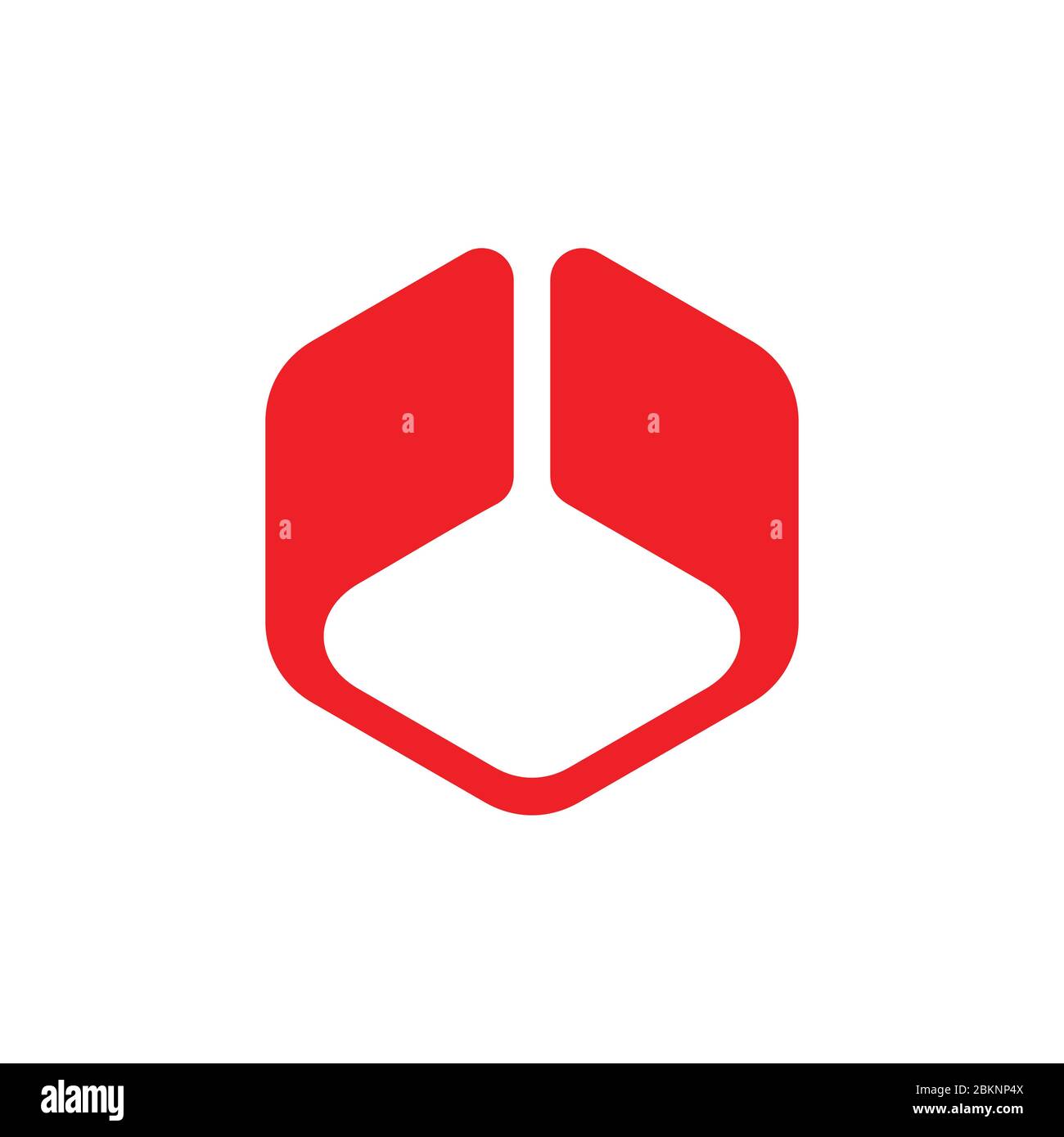 abstract letter v simple hexagonal logo vector Stock Vector Image & Art ...