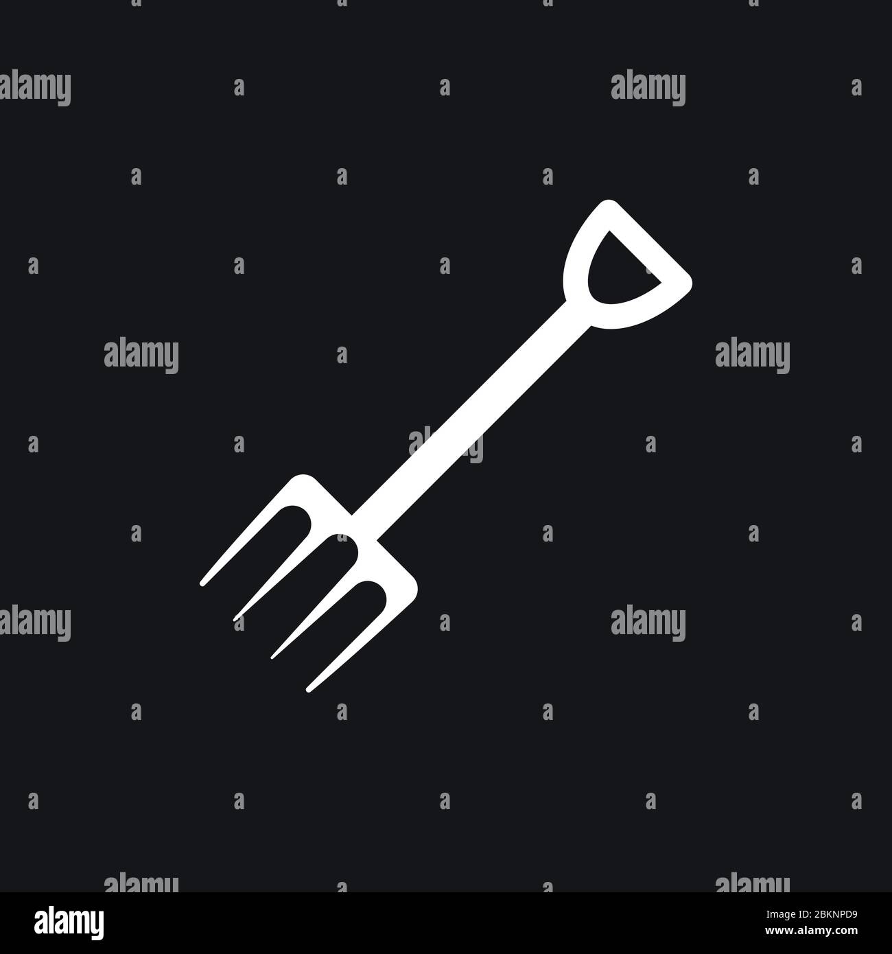 Pitchfork icon in flat style isolated on background. For your design