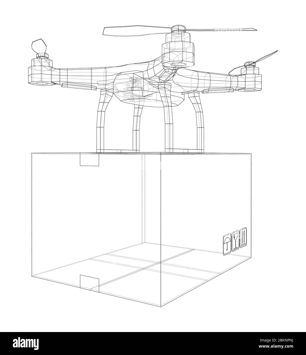 Delivery drone concept outline. Vector Stock Vector Image & Art Alamy