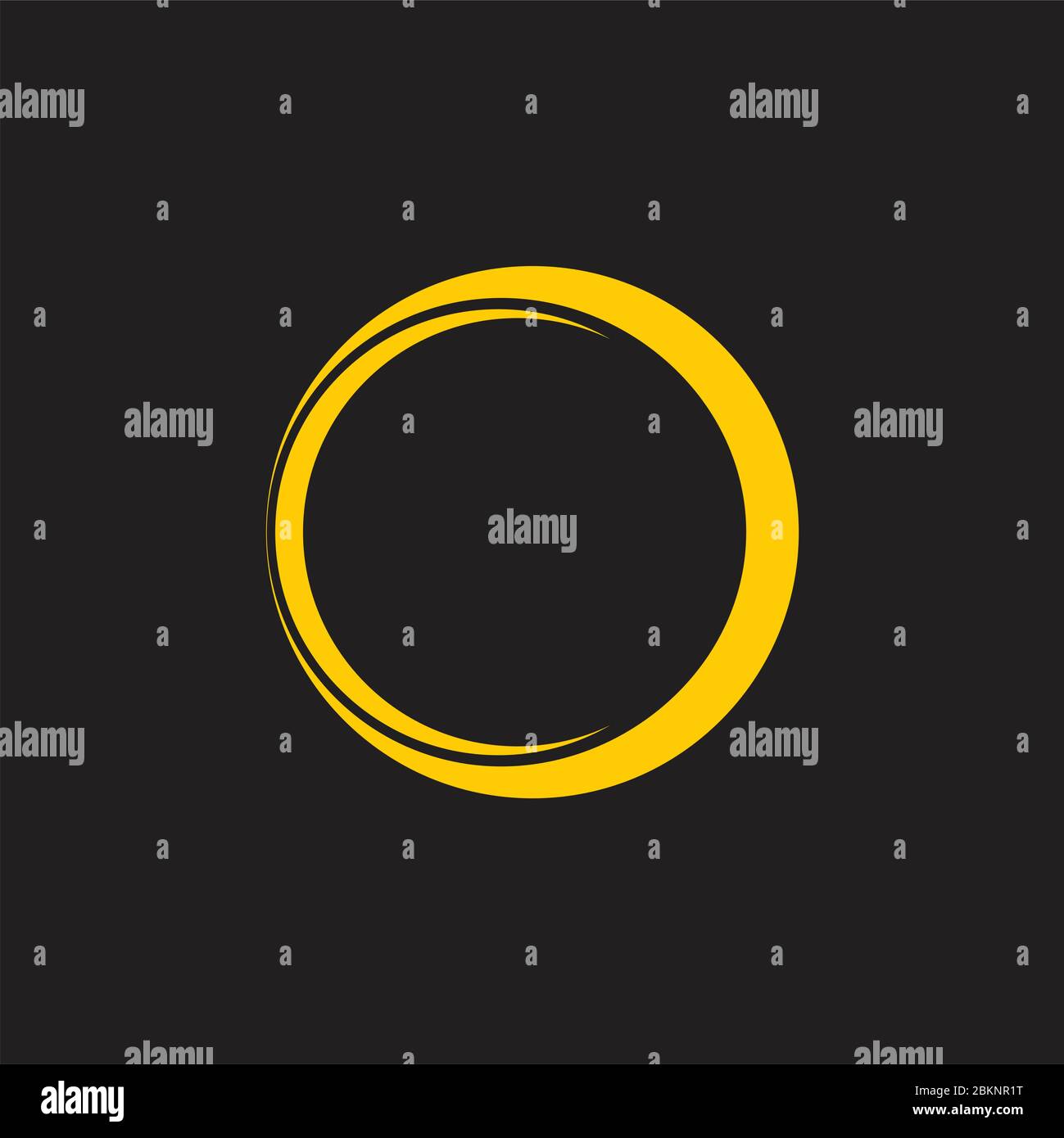 simple 3d ring geometric logo vector Stock Vector