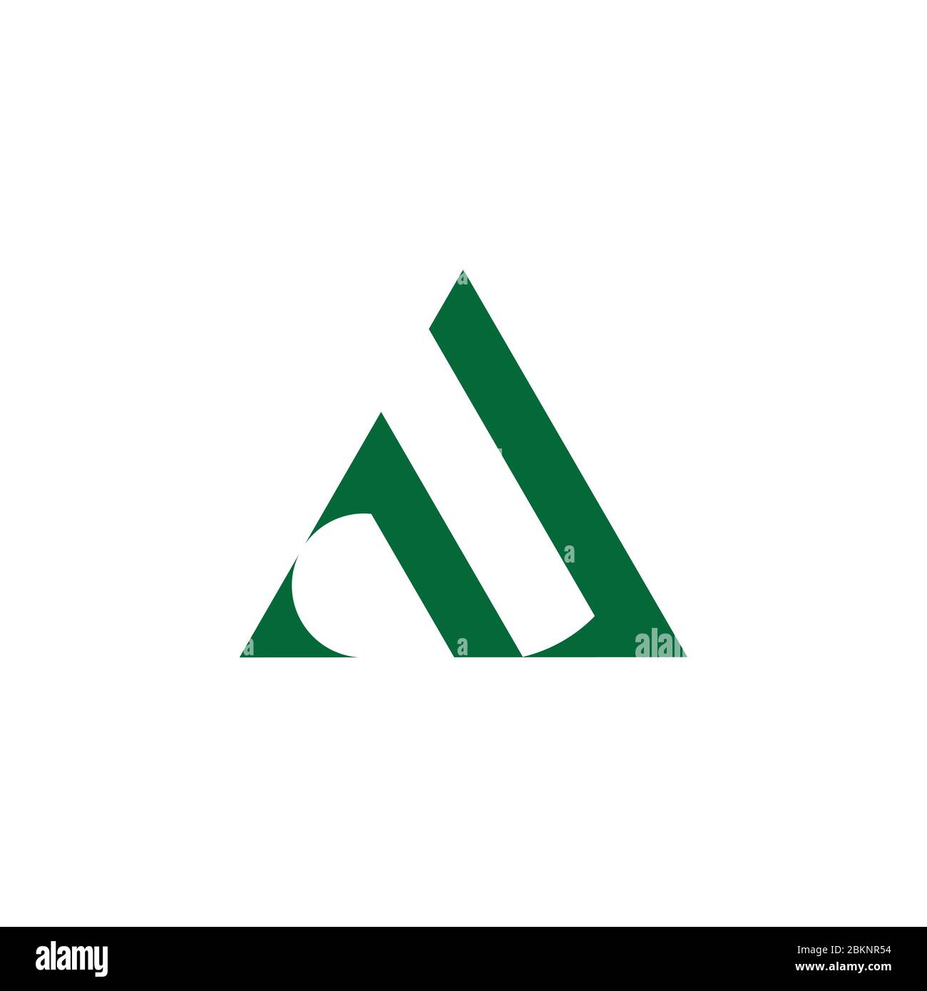 triangle geometric arrow logo vector Stock Vector