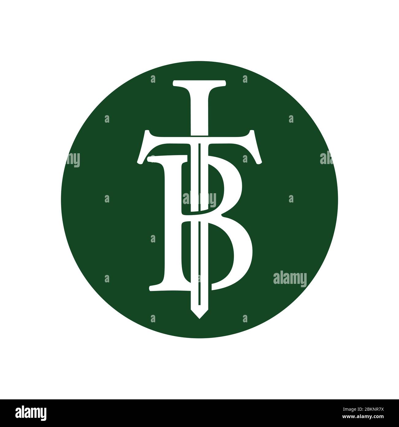 letter tb sword design logo vector Stock Vector