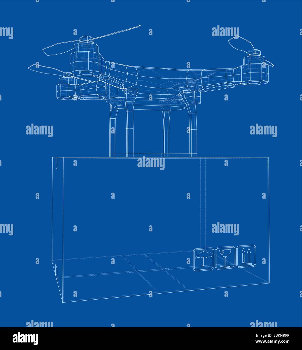 Delivery drone concept outline. Vector Stock Vector Image & Art - Alamy